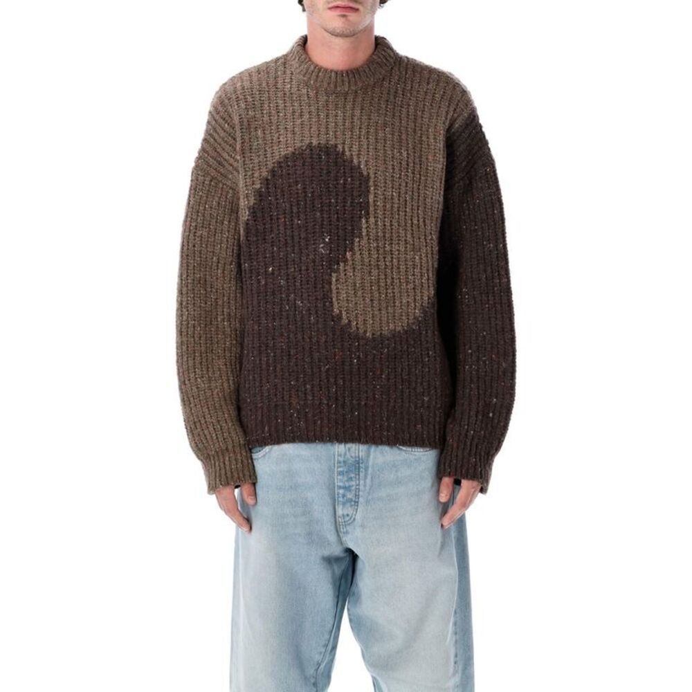 ERL Men's Textured Knit Sweater Men BROWN Sweaters & Cardigans